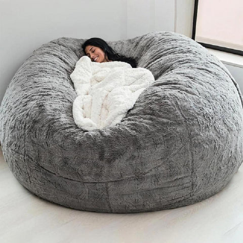 Bean Bag Cover Ultra-soft Lazy Sofa Cover-HA01559-Veeddydropshipping