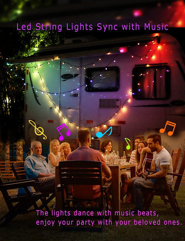 Dreamcolor Outdoor String Lights With 20 Colorful Modes Music Sync Voice-TI00911-Veeddydropshipping