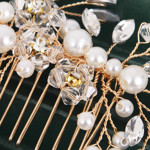 Wedding Hair Combs Hair Accessories-WF01280-Veeddydropshipping