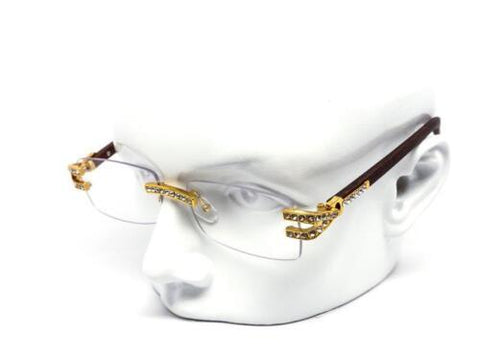 Quavo Migos Rimless Diamond SQUARE Frame-MF00831-Veeddydropshipping