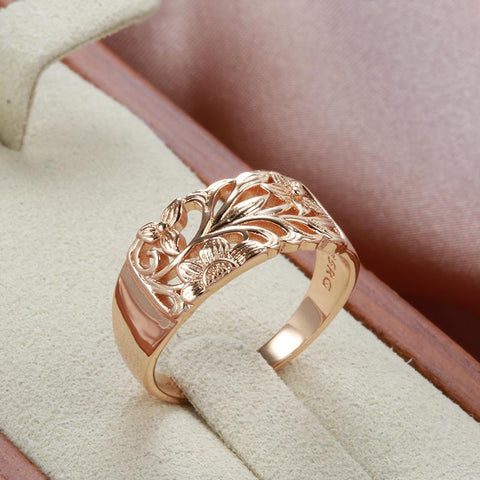 Rose Gold Women  Flower Elegant Ethnic Wedding Jewelry Sets -JW00387-Veeddydropshipping