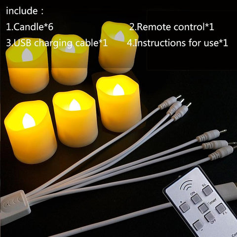 Led candles With Flickering Flame Timer Remote Control-HA00353-Veeddydropshipping