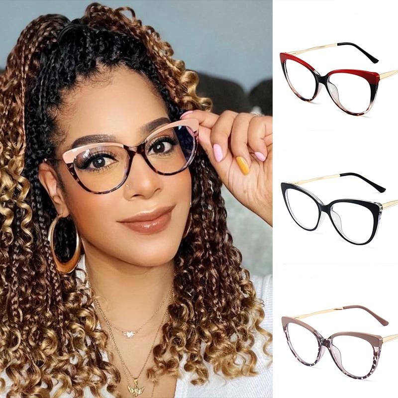 Blocking Cat Eye Glasses Frame-WF01299-Veeddydropshipping