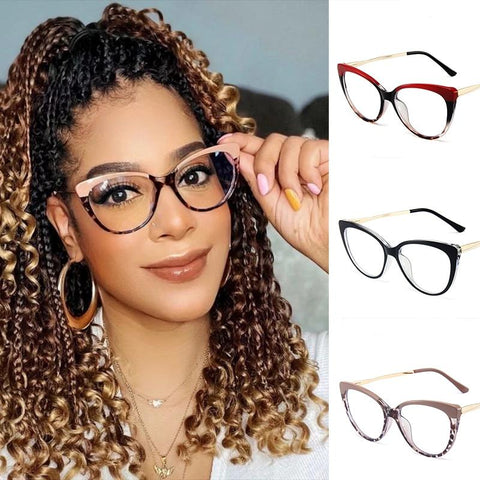 Blocking Cat Eye Glasses Frame-WF01299-Veeddydropshipping