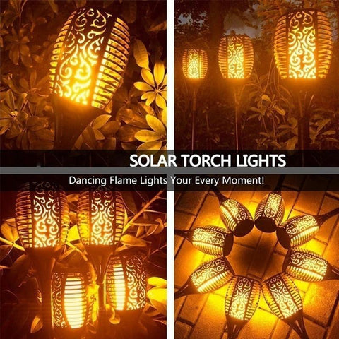 1/2/4/6/8/10/12Pcs Solar Flame Torch Light Flickering Light Waterproof Garden-TI00842-Veeddydropshipping