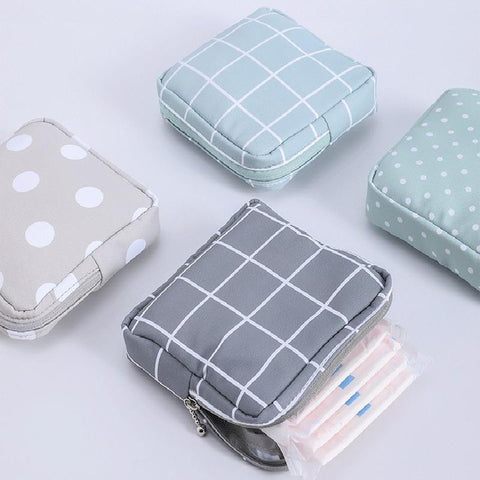 Cute Girl Makeup Lipstick Mini Sanitary Napkins Bags Women Small Cosmetic Bag Kit Travel Earphone-PA00914-Veeddydropshipping