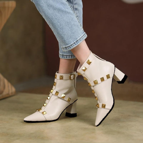 short boots autumn winter fashion pointed toe women-BS00920-Veeddydropshipping