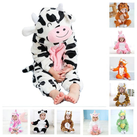 Kids Onesie Pajamas Animal Panda Tiger Unicorn Ropa Bebe Baby Rompers-TB01059-Veeddydropshipping