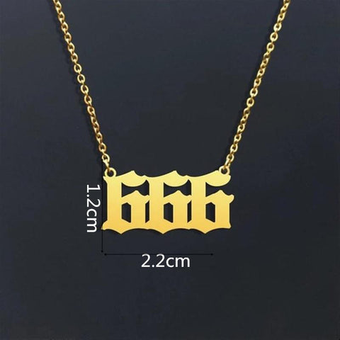 Necklace  For Women Men Lucky Number Chain Necklaces Jewelry-JW00241-Veeddydropshipping