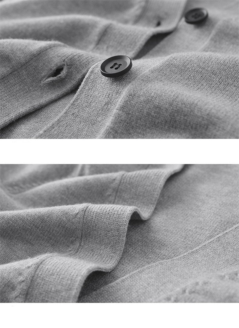 V Neck Cardigan Sweater Women Knitted Cardigans-WF00062-Veeddydropshipping