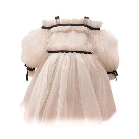 Girl Mesh Dress Children Spring Summer New Party Dress Spanish Dress Kids-TB00837-Veeddydropshipping