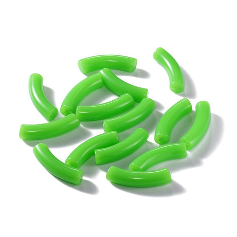 Colorful Bent Pipe Bead Acrylic Curved Tube Beads for DIY -JW01494-Veeddydropshipping