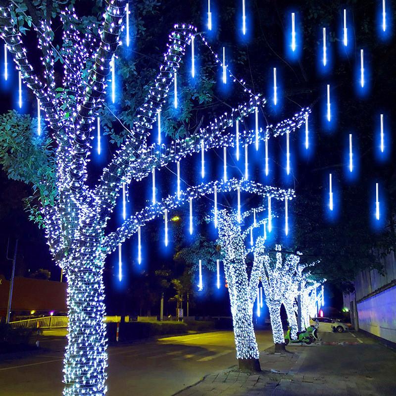Outdoor LED Meteor Shower Lights Falling Rain Drop Fairy String Light-TI00942-Veeddydropshipping