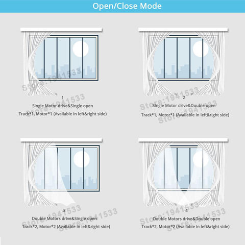 Smart Curtain Track Private Custom Electric Curtain Rail motorized Curtain-TI01059-Veeddydropshipping
