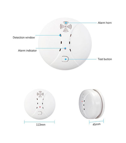 Wireless Smoke Detector  Sensor -CO00645-Veeddydropshipping