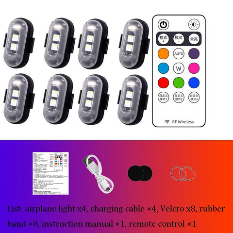 Motorcycle LED RGB Warning Light Universal Car Flash Signal Light-AM00006-Veeddydropshipping