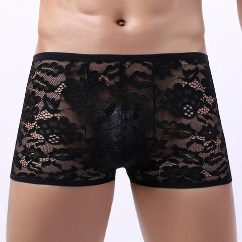 See-through Gay Male Panties Low-waist Penis Pouch Men Boxershorts-MF01517-Veeddydropshipping