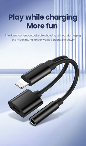 3.5mm AUX Cable Adapter For iPhone 14 13 12 Pro Charging Calling Adapte-PA00030-Veeddydropshipping
