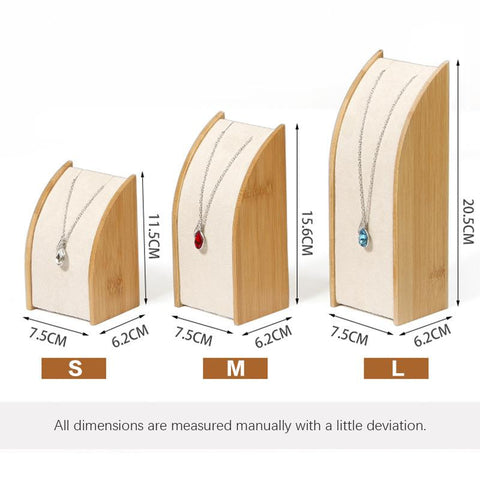 Shape Bamboo Pendant Display Jewelry Packaging Stand Packaging-JW01700-Veeddydropshipping