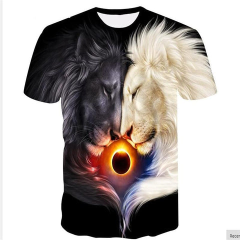 Summer Kids Lion T Shirts Costumes Children Round-Collar T-Shirts-TB01162-Veeddydropshipping