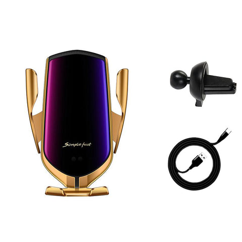 Qi Automatic Clamping 10W Wireless Charger Car Phone Holder Smart Infrared Sensor-PA00517-Veeddydropshipping
