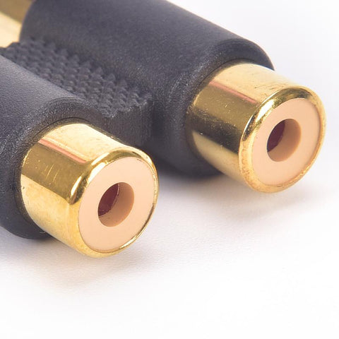 Dual 2 Head RCA Female To Female Audio Connector Adaptor Phono Coupler Video Connector -CE00046-Veeddydropshipping