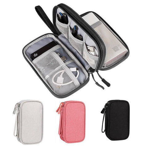 Travel Organizer Bag Cable Storage Organizers Pouch Carry Case Portable Waterproof Double Layers-PA00882-Veeddydropshipping