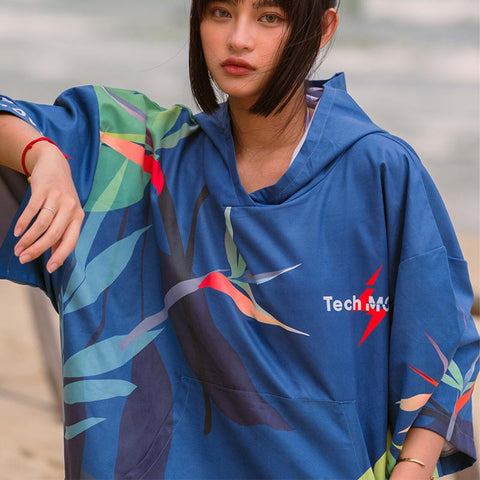 Microfiber Changing Bathrobe Cloak Wetsuit Beach Poncho Towel Outdoor Absorbent -OS00072-Veeddydropshipping