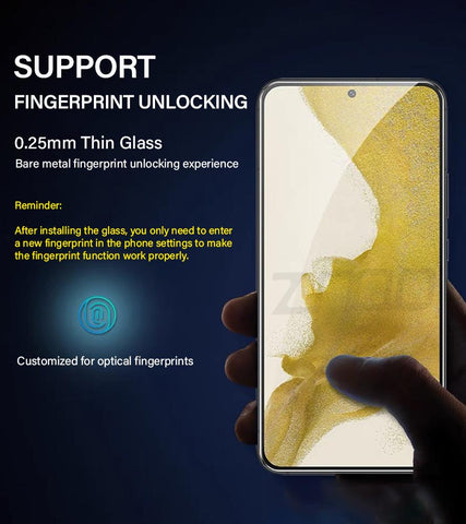 2PCS Tempered Glass For Samsung Galaxy S21 S22 S23 Plus Screen Protectors Fingerprint-PA00557-Veeddydropshipping