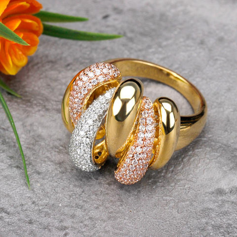 Big Rings With Cubic Zirconia Stones Wedding Engagement Jewelry -JW00393-Veeddydropshipping