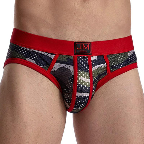 Print Briefs Sexy Low Waist Mesh Underwear-MF01514-Veeddydropshipping