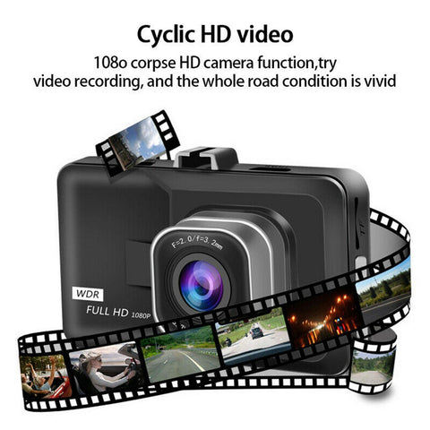 Car Dashcam DVR FUll HD 1080P Car Driving Video Loop Recorder Vehicle-AM00721-Veeddydropshipping