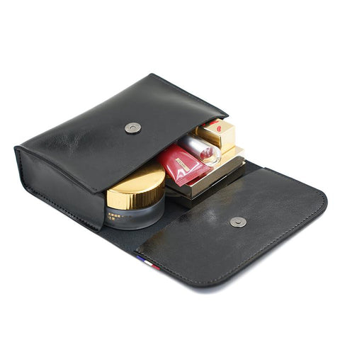 Leather Makeup Pouch Women Waterproof Bathroom Washbag-BS00541-Veeddydropshipping