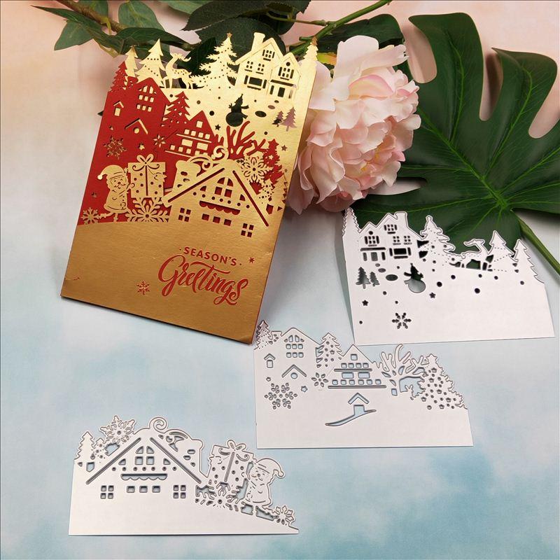 Christmas card dies Metal Cutting Dies Stencils-HA00130-Veeddydropshipping