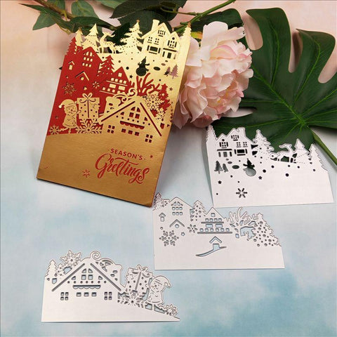 Christmas card dies Metal Cutting Dies Stencils-HA00130-Veeddydropshipping