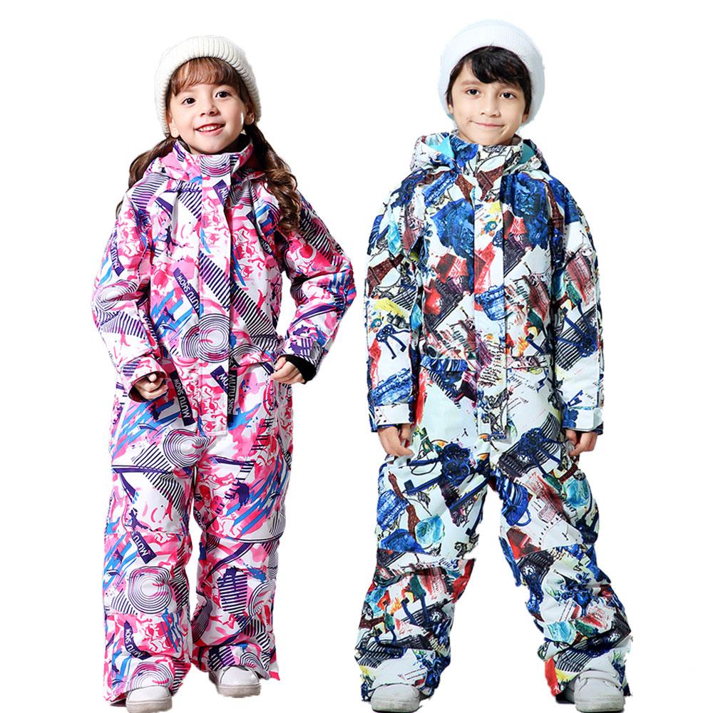 -30 Degree Children Ski Jumpsuit 2020 Winter Snowboard Jacket Boys and Girls -OS00732-Veeddydropshipping