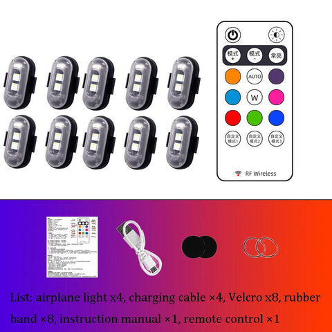 Motorcycle LED RGB Warning Light Universal Car Flash Signal Light-AM00006-Veeddydropshipping