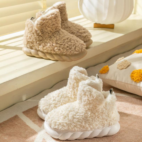 Unisex Cotton Slippers Warm Couple Snow Boots Winter-BS01012-Veeddydropshipping