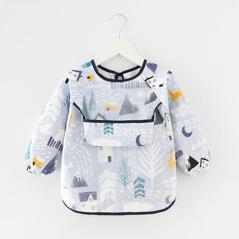 Christmas Baby Kids Toddler Long Sleeve Scarf Waterproof Art Smock Feeding-TB00344-Veeddydropshipping