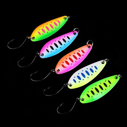5PCS/Lot 4cm 5.3g Fishing Bait Fishing Metal Spoon Lure Bait For Trout Bass Spoons-OS00482-Veeddydropshipping