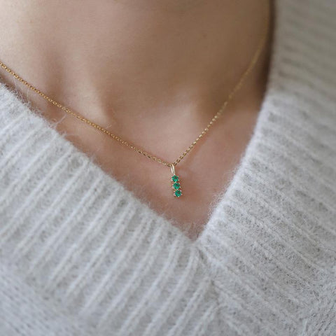 925 Sterling Silver 14k Gold Plated Necklace for Women  -JW00226-Veeddydropshipping