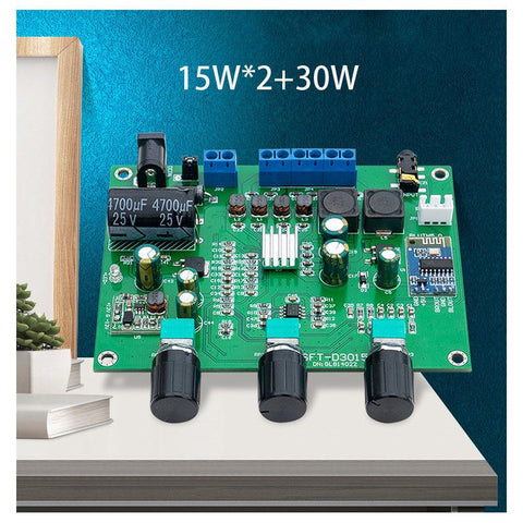 Bluetooth 5.0 digital power amplifier board 2.1 channel 2*15W+30W Subwoofer -CE00921-Veeddydropshipping