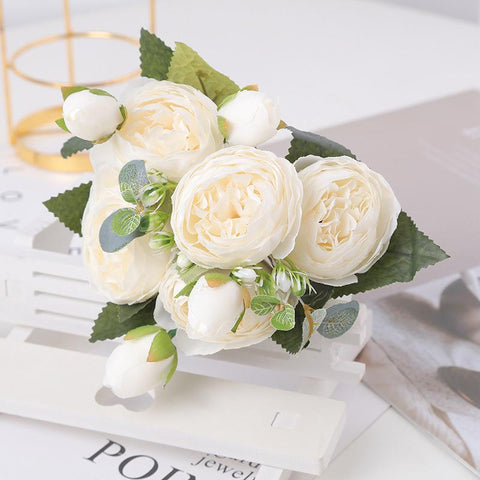Peony Artificial Flowers Bouquet Fake Flowers-HA00254-Veeddydropshipping