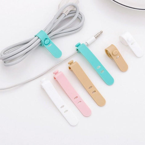 4 PCS Universal Cable Management Wire Cord Fixer Charger Organizer New Phone Cable Winder-PA00866-Veeddydropshipping
