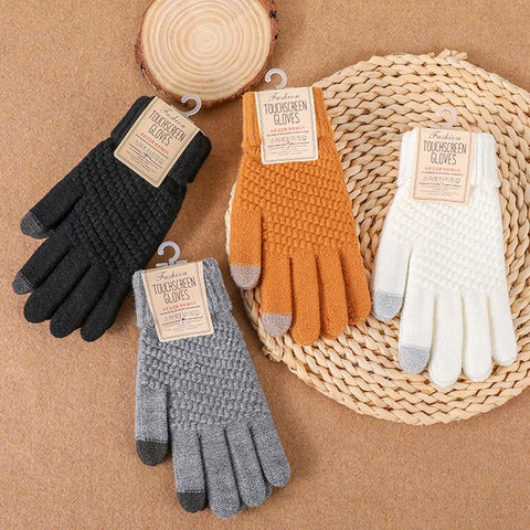 Winter Touch Screen Gloves Women Men Warm Stretch Knit Mittens Imitation -OS01102-Veeddydropshipping