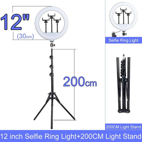 Christma Gift 10 12 14 Inch Dimmable LED Selfie Ring Light with Stand without Tripod -CE00323-Veeddydropshipping
