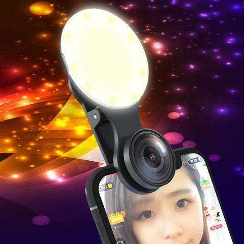 1Pc 0.65X Wide-Angle Macro Mobile Phone Lens LED-PA01251-Veeddydropshipping