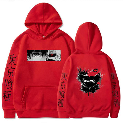 Anime Hoodie Men's Tokyo ghoul Hoodie Men's Casual Loose Print-Veeddydropshipping