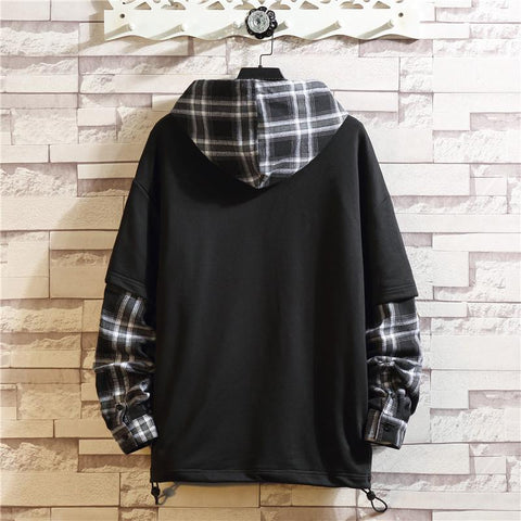 Patchwork Hoodies Autumn Spring Sweatshirts Hiphop Punk-MF00011-Veeddydropshipping