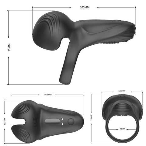 Male Testicle Scrotum Stimulator Vibrator Penis Cock Rings Delay Ejaculation -BH01173-Veeddydropshipping